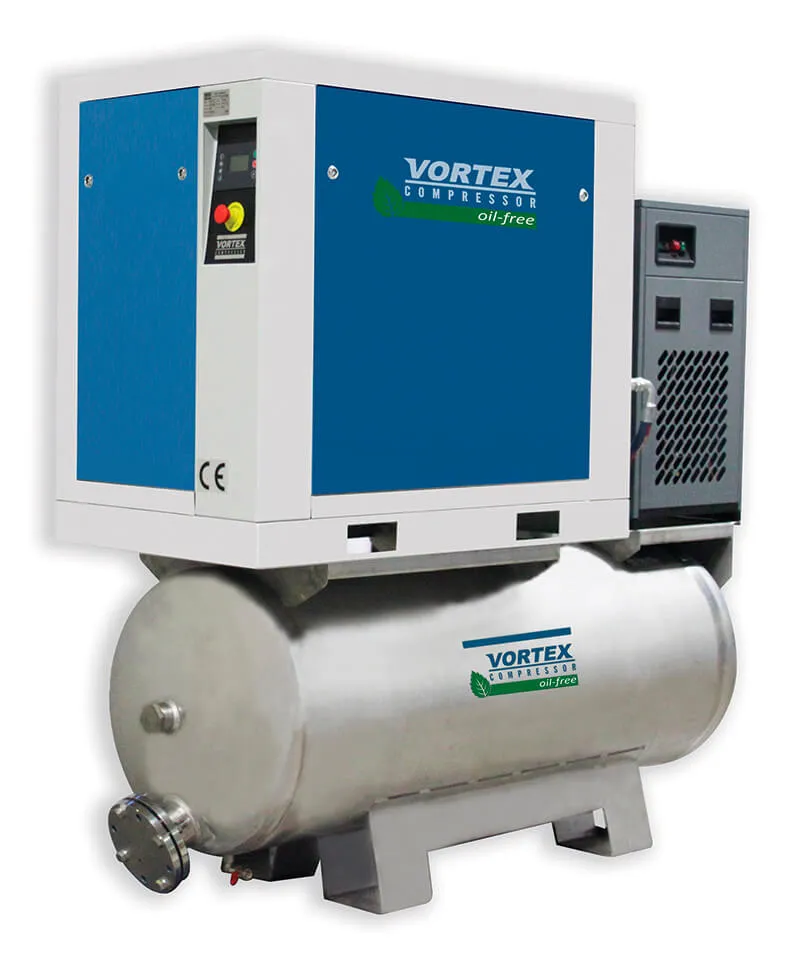 Vortex VOFS TD 3.7кВт 8Атм 270л Винтовой безмасляный компрессор с осушителем